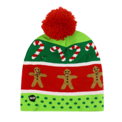 Gorro Navideño Tejido con Diseño de Reno y Muñeco de Nieve - Image 10