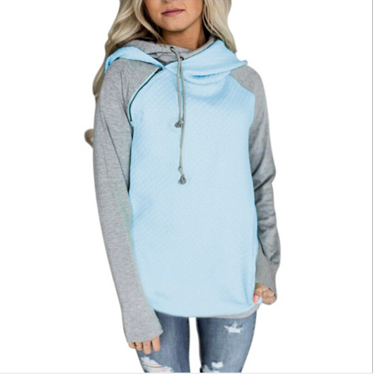 Sudadera Abrigo a Cuadros con Cierre Oblicuo y Doble Capucha - Colección Otoño Invierno - Image 6