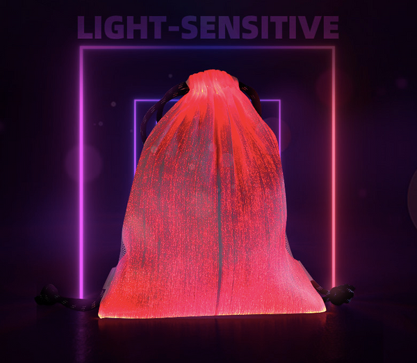 Mochila con Fibra Óptica LED Iluminada