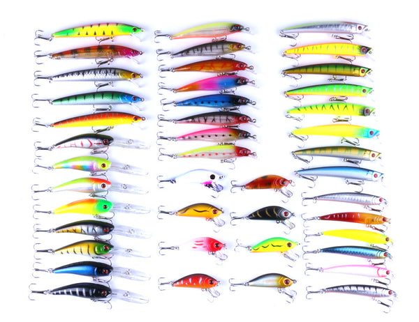 Set Completo de Pesca Portátil 43 Piezas con Cebo Plástico