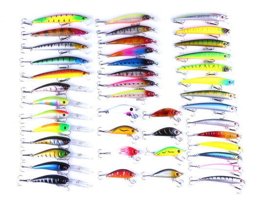 Set Completo de Pesca Portátil 43 Piezas con Cebo Plástico