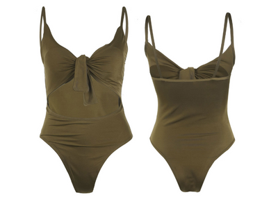 Traje de Baño Enterizo Sexy con Nudo y Estampado ZC2520 - Image 23