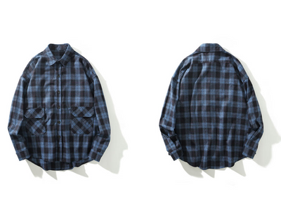Camisa Cuadros Oversize Manga Larga Talla Grande - Image 4