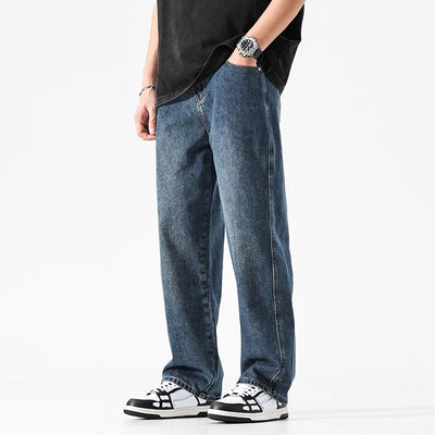 Pantalones Vaqueros Holgados de Color Sólido para Hombre - Image 7