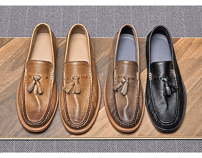 Zapatos de Cuero Genuino Estilo Inglés Transpirables para Hombre - Image 12