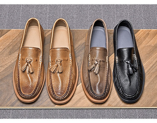 Zapatos de Cuero Genuino Estilo Inglés Transpirables para Hombre - Image 12