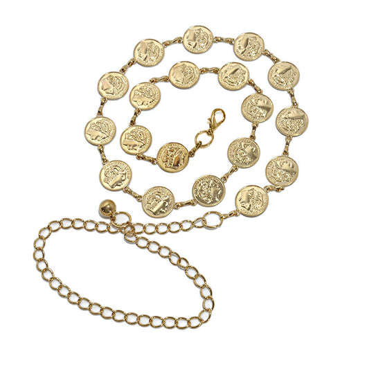 Cadena de Cintura Larga con Dije de Moneda - Accesorio Metálico Elegante para Mujer - Image 10