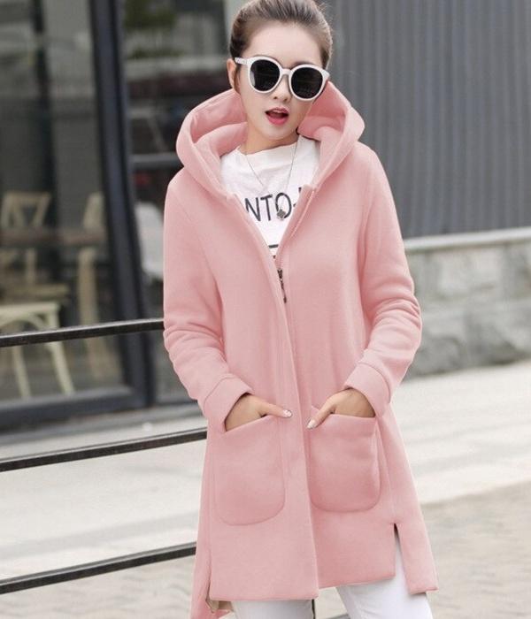 Sudadera Sanitaria Suelta con Capucha para Mujer
