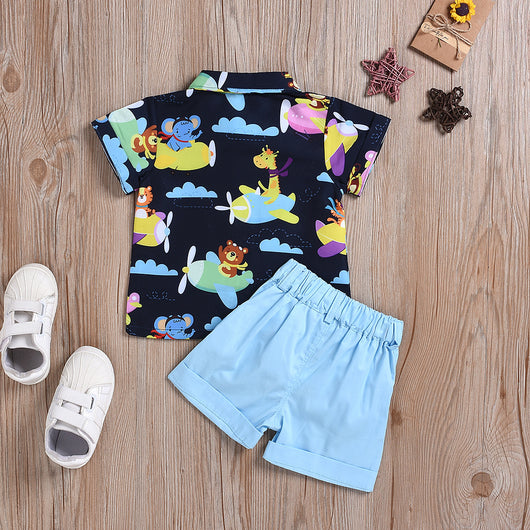 Conjunto Infantil Estampado: Playera y Shorts Casuales - Image 4