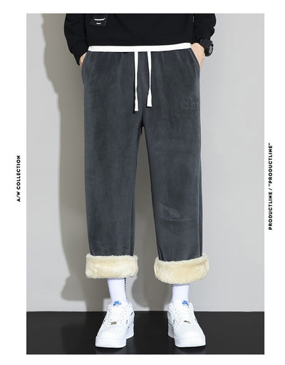 Pantalones Casuales de Cachemira para Hombre - Corte Recto y Pierna Ancha - Image 16