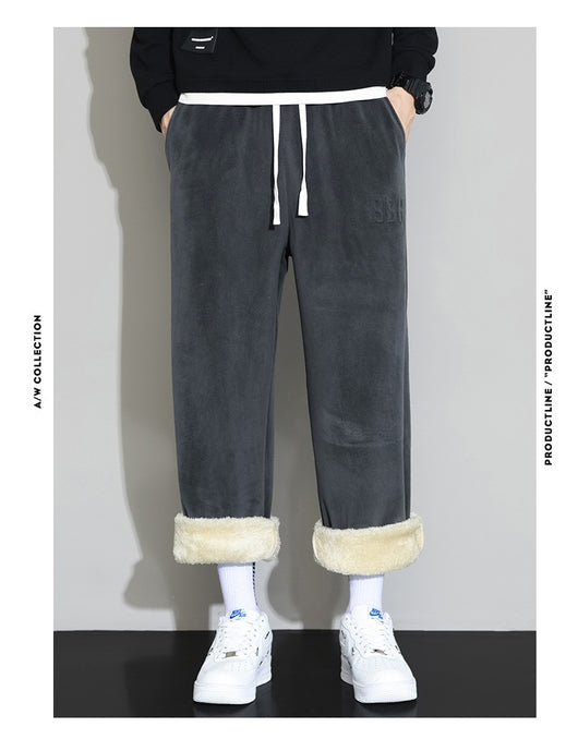 Pantalones Casuales de Cachemira para Hombre - Corte Recto y Pierna Ancha - Image 16
