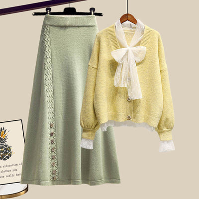 Conjunto de Falda y Suéter Elegante para Mujer Madura - Image 10