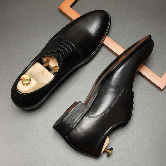 Zapatos de Cuero para Hombre con Aumento de Altura y Punta Suave - Image 13
