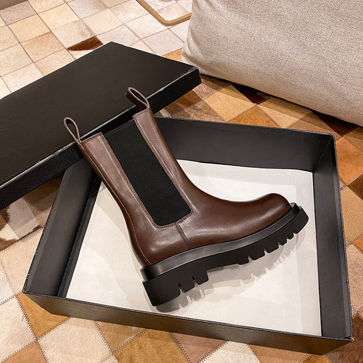 Botas Martin Mujer Plataforma Alta Estilo Británico Industrial - Image 19