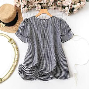 Blusa Bohemia de Lino Cuello Redondo Talla Grande Efecto Reductor - Image 4