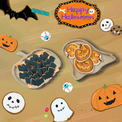 Bandeja de Madera Halloween Calabaza y Fantasma para Decoración del Hogar - Image 10
