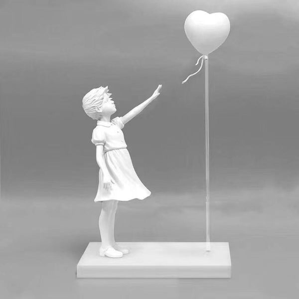 Estatua Decorativa Niña con Globo