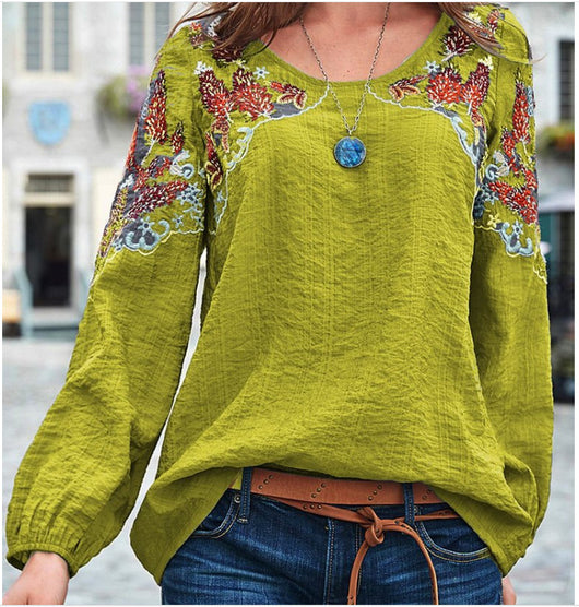 Blusa Étnica Bordada para Mujer