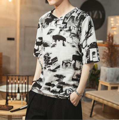 Camiseta de Manga Cinco Puntos Estampada - Image 2