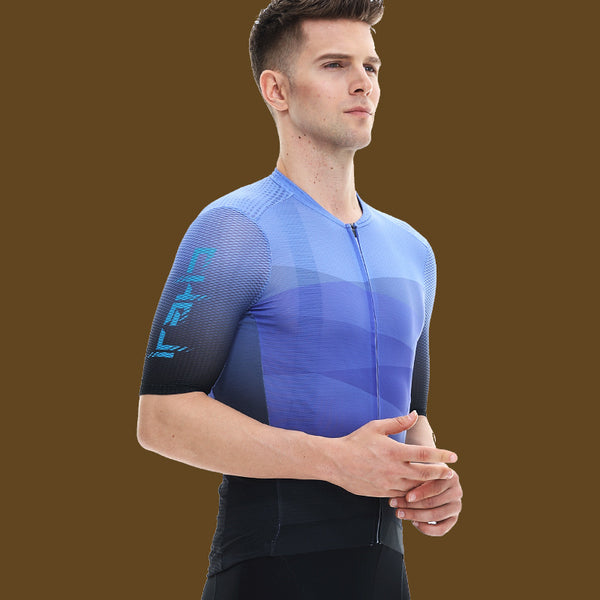 Playera Ciclismo Hombre Ajustada Manga Corta Verano