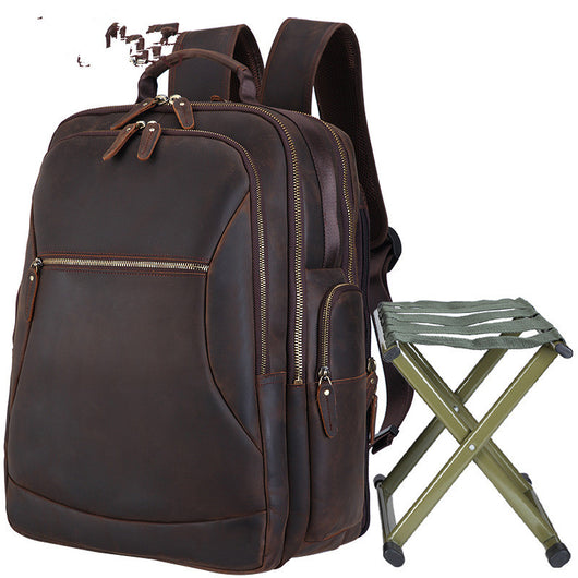 Mochila de Viaje Ejecutiva de Cuero 17 Pulgadas - Gran Capacidad - Image 3