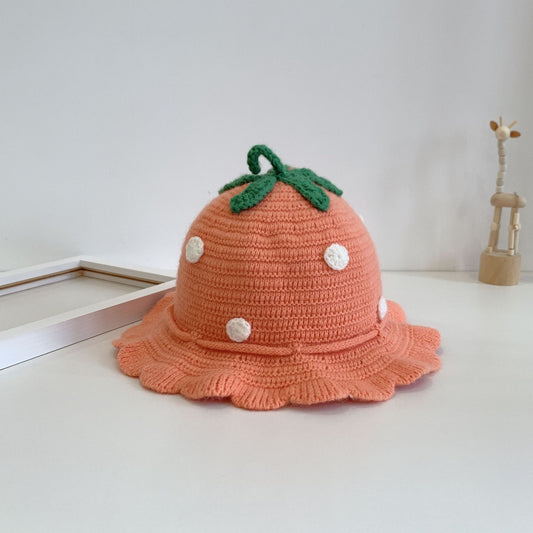Gorro Tejido Cálido con Ala Ancha para Niños