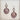 Copper Indian Buffalo Head Earrings 221e