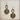 Antique Gold Indian Buffalo Head Earrings 221f