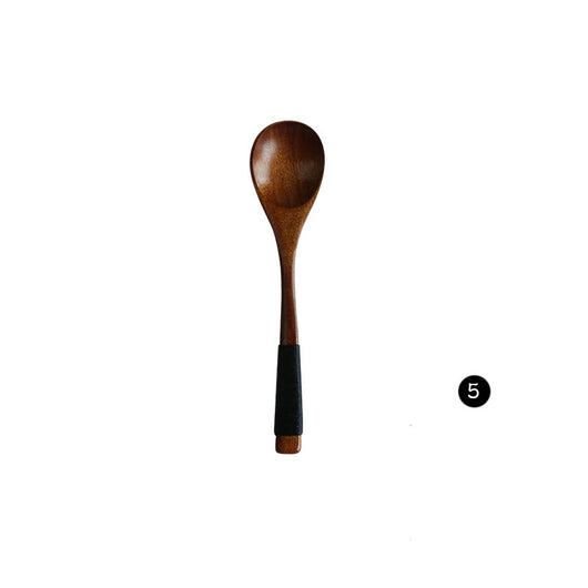 Juego de Cucharas y Tenedor de Bambú Natural para Cocina - Image 8