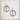 Western Copper Hoop Earrings w/ Blue Turquoise Beads 224f