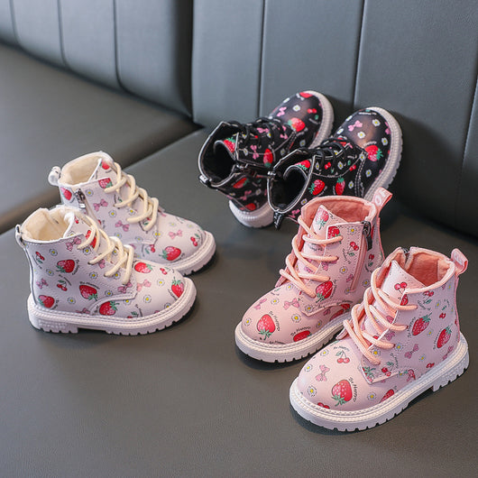 Botas Martin Infantiles Diseño Fresa - Botines Cortos Lindos para Niñas - Image 7