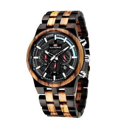 Reloj de Madera con Esfera Grande - Movimiento de Cuarzo - Image 5