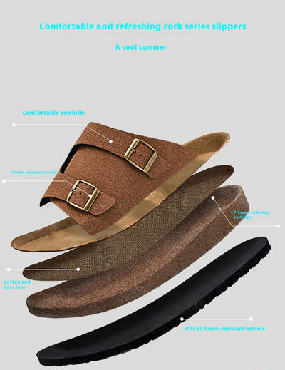 Sandalias Dobles de Ante de Corcho - Image 23