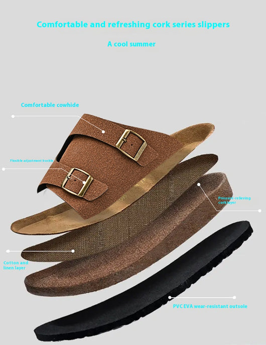 Sandalias Dobles de Ante de Corcho - Image 23