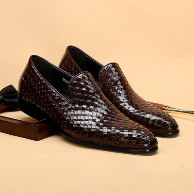 Zapatos de Cuero Tejido para Hombre - Calzado Empresarial Premium - Image 12
