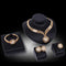 Conjunto de Joyería Completa: Collar, Aretes y Anillo 4 Piezas