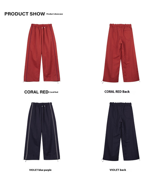 Pantalones Anchos de Talle Alto con Pliegues en Nylon - Image 30