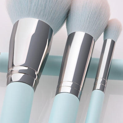 Set de 12 Brochas de Maquillaje Azul Claro - Image 5