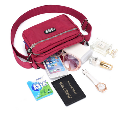 Bolsa Mensajero Cuadrada Pequeña de Nylon - Multicompartimentos Versátil - Image 26