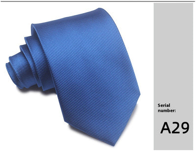Corbata Jacquard Rayada 8CM para Hombre - Rojo, Negro y Azul - Image 41