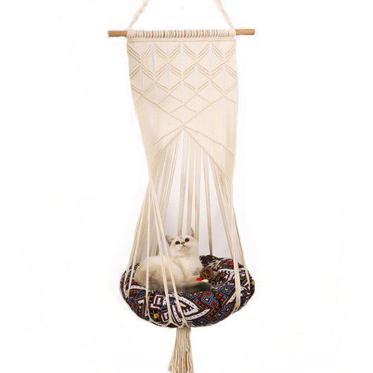 Columpio Macramé Artesanal para Mascotas - Disponible en Cuatro Estaciones - Image 7
