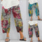 Pantalones Capri Estampados de Algodón y Lino