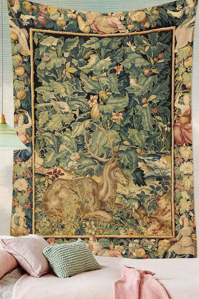 Tapiz Decorativo Colgante con Silueta de Árbol y Mar para Playa - Image 23