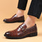 Sapatos Masculinos de Couro com Estampa de Crocodilo - Estilo Executivo
