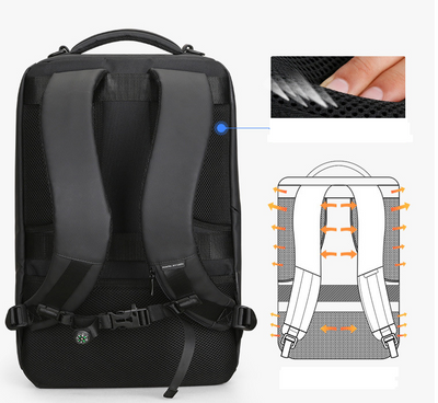 Mochila Antirrobo para Hombre con Carga USB y Compartimiento para Laptop - Image 7