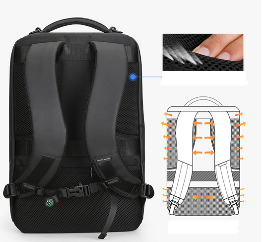 Mochila Antirrobo para Hombre con Carga USB y Compartimiento para Laptop - Image 7