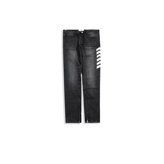 Jeans Unisex con Cierre de Cremallera en Puños