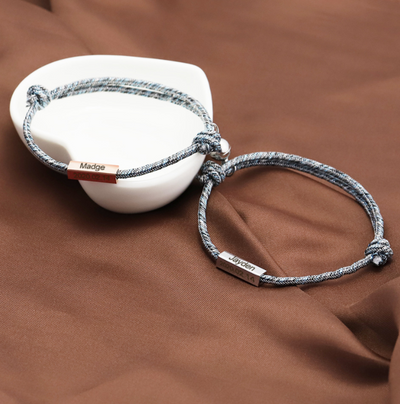 Pulsera de Pareja Personalizada con Imán - Acero Inoxidable Promesa de Amor Eterno - Image 10