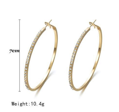 Aretes Coreanos Hueco Personalidad Simple Anillo Elegante - Image 5
