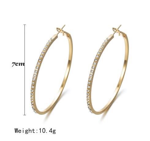 Aretes Coreanos Hueco Personalidad Simple Anillo Elegante - Image 5